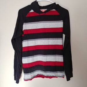 Wrangler Striped Pullover Hoodie Long Sleeve Shirt